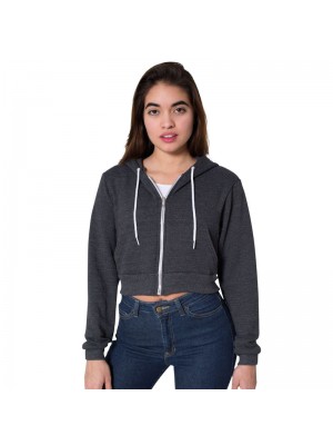 Plain crop hoodie Flex fleece American Apparel 278 GSM